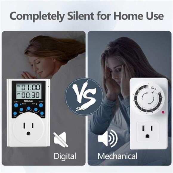 Digital Infinite Repeat Cycle Timer Plug with Countdown and 24 Hour Daily on-Off - Picture 5 of 7